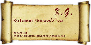 Kelemen Genovéva névjegykártya