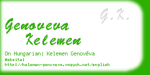genoveva kelemen business card